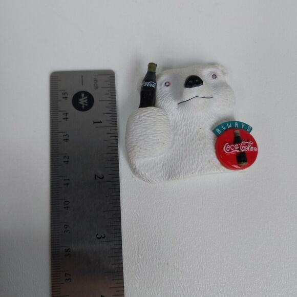 Vintage 1995 Coca Cola Polar Bear Refrigerator Magnet - Picture 3 of 3